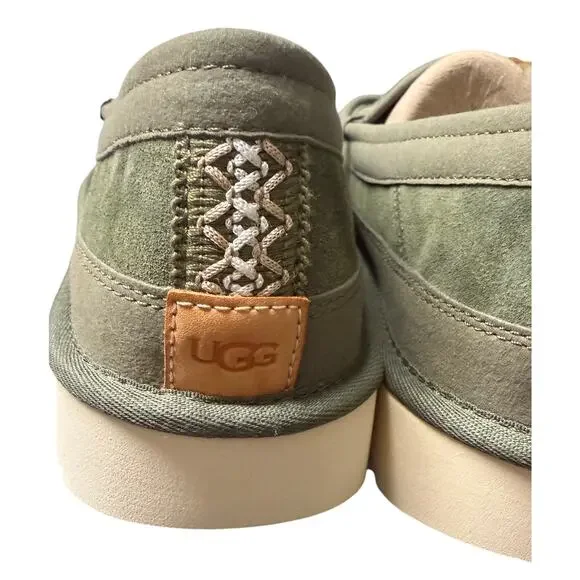 UGG Dex Slip On Loafer Mens 11.5 Moss Green Suede Comfort Casual Shoes New